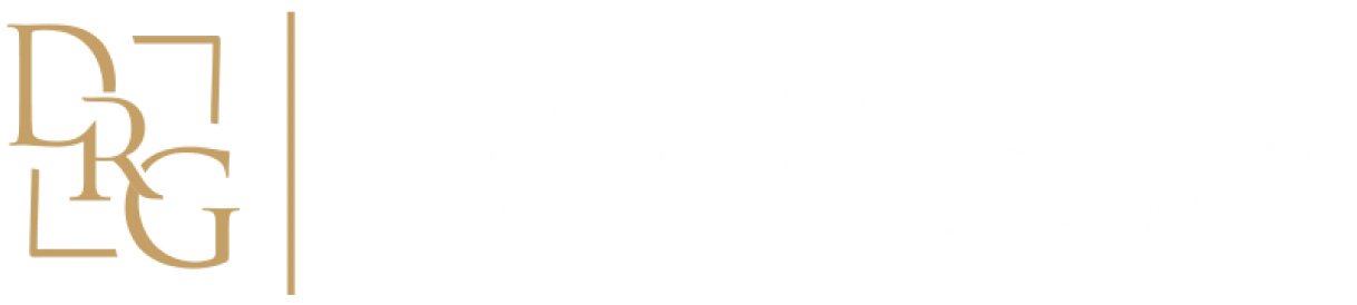 Logo for The Law Offices of Dale R. Gomes, featuring stylized gold initials "D G" on the left and the firm name in white text on a black background.